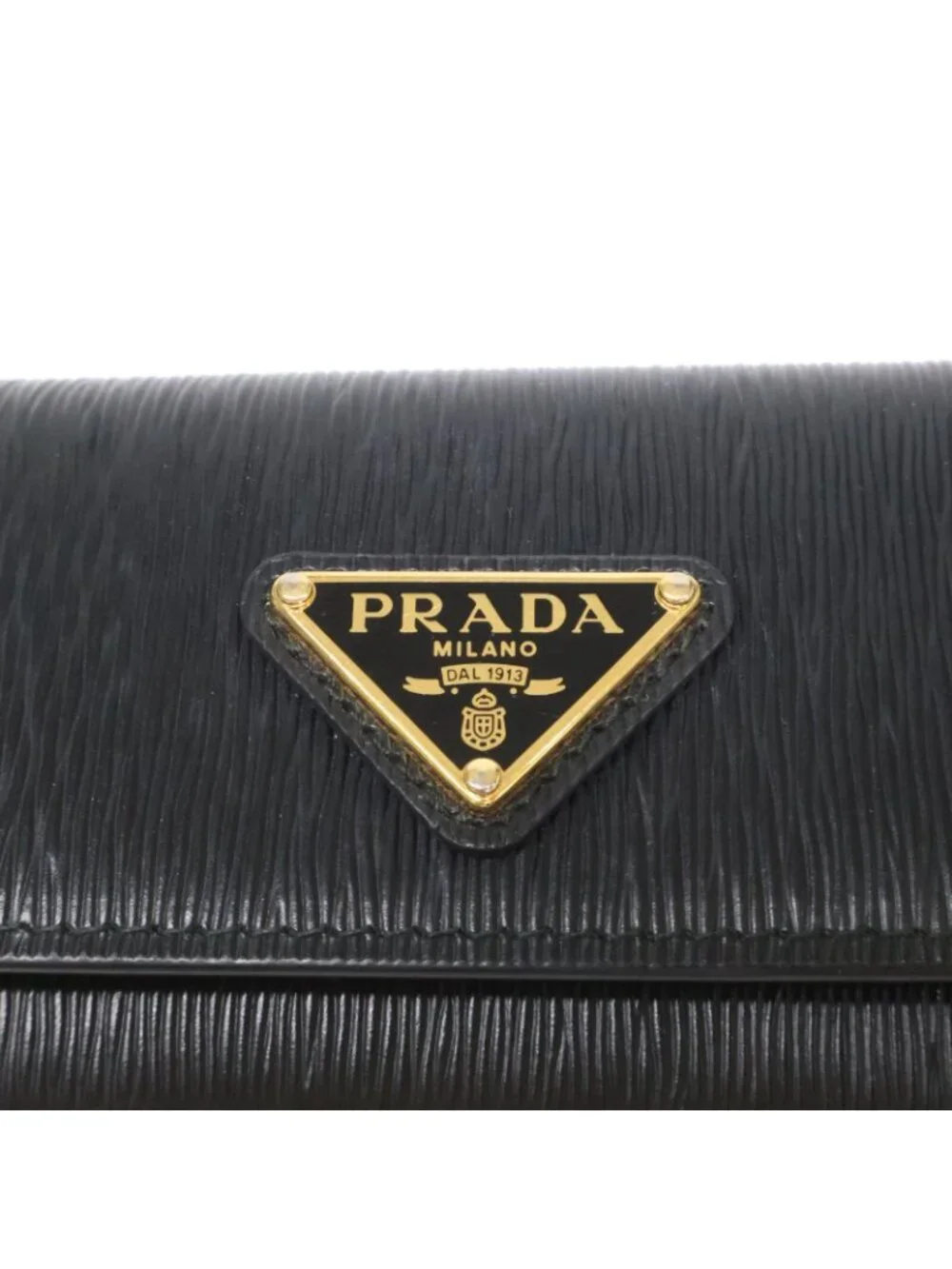 Prada Saffiano Metal Leather Card Holder